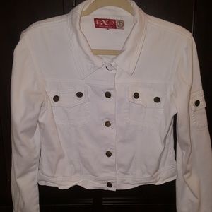 SOLDD!!!!EXO Jeans White Denim Jacket